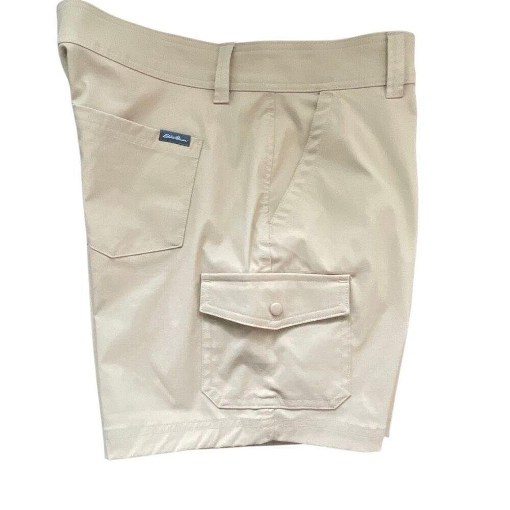 NWOT Eddie Bauer Tan/Khaki Stretch Cargo Hiking/Utility Shorts - Size 14 - Picture 5 of 6